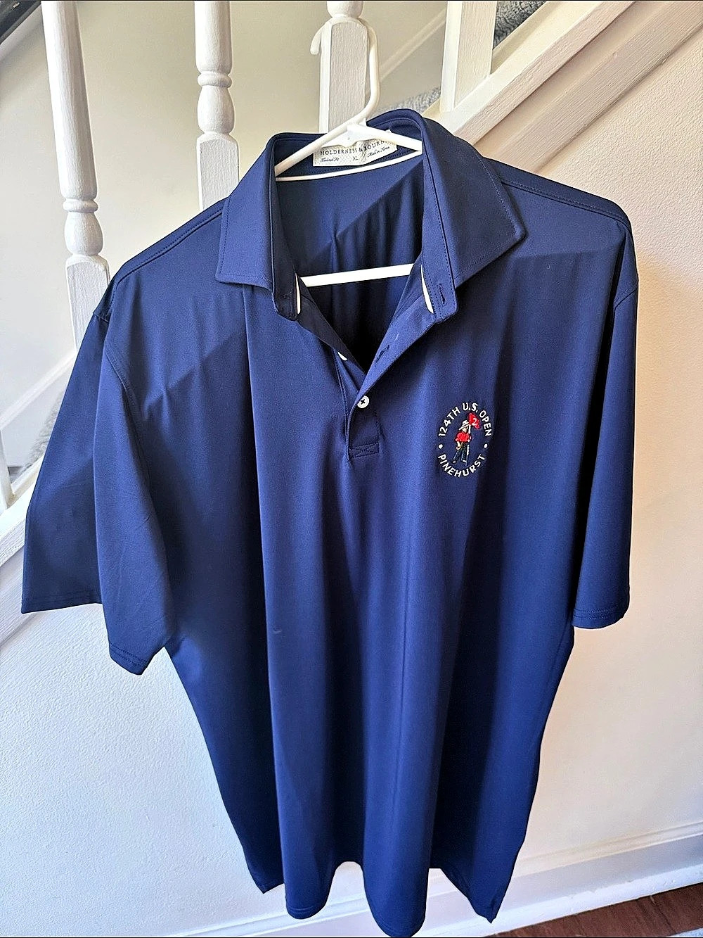 Holderness & Bourne 124th US Open Pinehurst polo Men's Blue Polo Size XL